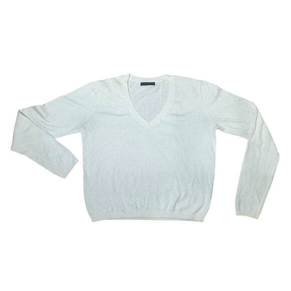 BRANDY MELVILLE Classic Cream V Neck Sweater Top One Size - Picture 1 of 8